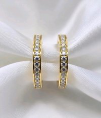 Creolen 585 Gelbgold mit 0,19 ct Diamant F-H VVS - Bild 4