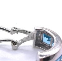 Ohrringe 750 Gold Blauer Topas 4 ct - Bild 8