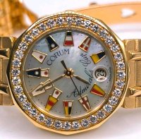 Corum Admirals Cup 750 Gold Uhr Diamanten - Bild 1