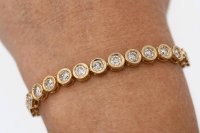 Tennisarmband 750 Gold 3,15 ct Diamant H-J VSi2-SI1 - Bild 9