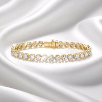 Tennisarmband 750 Gold 3,2 ct Diamant F-H/VVS - Bild 3