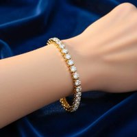 Tennisarmband 750 Gold 3,2 ct Diamant F-H/VVS - Bild 4