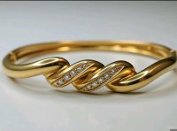 Armreif 585 Gelbgold mit 0,45 ct Diamant - Bild 1