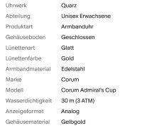 Uhr Corum Admirals Cup 750 Gold Stahl - Bild 2