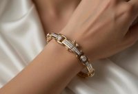 Tennisarmband 585 Gold 4,75 ct Diamant H-J/SI2 - Bild 1