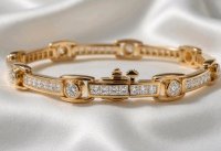 Tennisarmband 585 Gold 4,75 ct Diamant H-J/SI2 - Bild 2