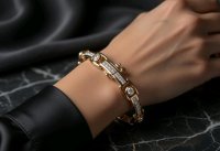 Tennisarmband 585 Gelbgold 4,75 ct Diamanten - Bild 5
