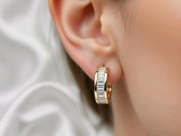 Ohrringe Creolen 585 Gold 0,64 ct Diamant - Bild 4