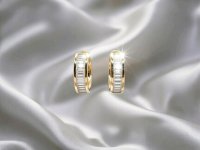 Ohrringe Creolen 585 Gold 0,64 ct Diamant - Bild 5