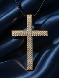 Anhänger 585 Gelbgold Kreuz 0,25 ct Diamant - Bild 2