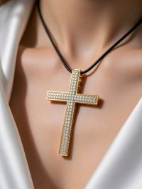 Anhänger 585 Gelbgold Kreuz 0,25 ct Diamant - Bild 3