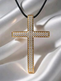 Kreuz-Anhänger 585 Gelbgold mit 0,25 ct Diamant - Bild 5