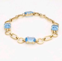 Armreif 585 Gelbgold mit Spinell, ca. 5 ct - Bild 1