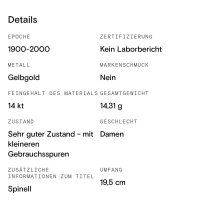 Armreif 585 Gelbgold mit Spinell, ca. 5 ct - Bild 2