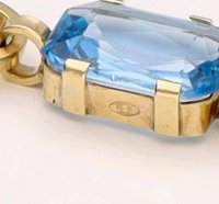 Armreif 585 Gelbgold mit Spinell, ca. 5 ct - Bild 4