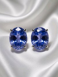 Ohrringe 750 Gold mit 0,98 ct Tanzanit - Bild 1
