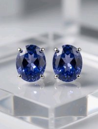 Ohrringe 750 Gold mit 0,98 ct Tanzanit - Bild 6