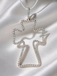 Kreuzanhänger 585 Gold mit 0,85 ct Diamant - Bild 5