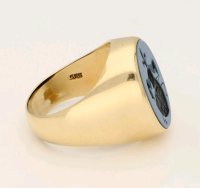 Siegelring 585 Gold Achat Lagenstein Massiv - Bild 5