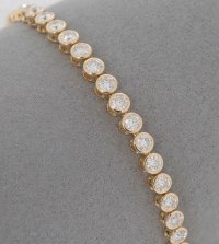 Tennisarmband 750 Gold 2,24 ct Diamant H-J/SI - Bild 7