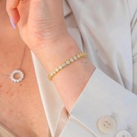Tennisarmband 750 Gold 2,24 ct Diamant - Bild 8
