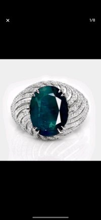 Verlobungsring 585 Gold Saphir 7,84 ct Diamant - Bild 3