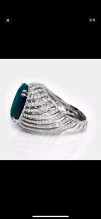 Verlobungsring 585 Gold Saphir 7,84 ct Diamant - Bild 8