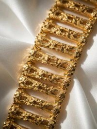 Armreif 585 Gelbgold massiv breit - Bild 3