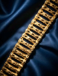 Armreif 585 Gelbgold massiv breit - Bild 8