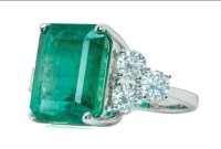 Verlobungsring 585 Gold Smaragd Diamant 10,49 ct - Bild 1