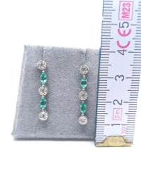 Ohrringe 585 Gold Stecker Smaragd Diamant 0,85 ct - Bild 3