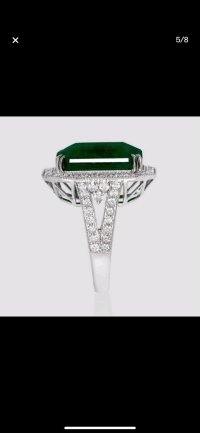 Verlobungsring 585 Gold mit Smaragd & Diamant 12,79 ct - Bild 4
