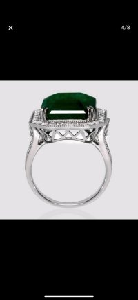 Verlobungsring 585 Gold mit Smaragd & Diamant - Bild 5