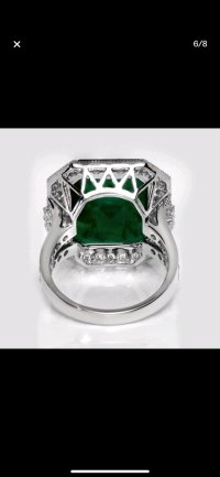 Verlobungsring 585 Gold mit Smaragd & Diamant 12,79 ct - Bild 8