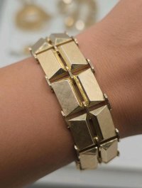 Armreif 585 Gelbgold massiv breit - Bild 1