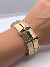 Armreif 585 Gelbgold massiv breit - Bild 8