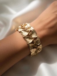 Armreif 585 Gelbgold massiv breit - Bild 4