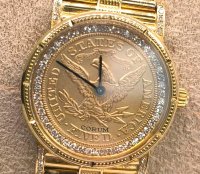 Corum Coin Watch 750 Gelbgold Diamanten - Bild 6