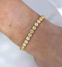 Tennisarmband 750 Gold 3,15 ct Diamant - Bild 1