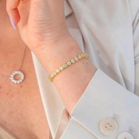 Tennisarmband 750 Gold 3,15 ct Diamant - Bild 8