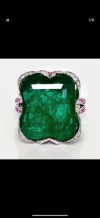 Ring 750 Gold Smaragd Diamant 19,77 ct - Bild 7