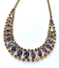 Granat-Collier 333 Gold 8 Karat - Bild 1