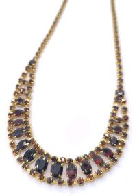 Granat-Collier 333 Gold 8 Karat - Bild 2