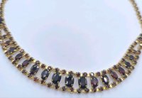 Granat-Collier 333 Gold 8 Karat - Bild 3