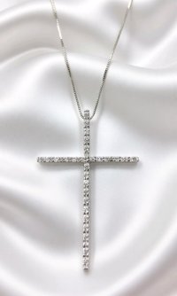 Kreuz-Anhänger 750 Gelbgold mit Kette Collier - Bild 4