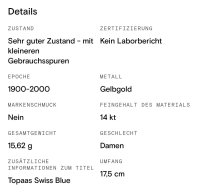 Armreif 585 Gold Blautopas 25 ct - Bild 2