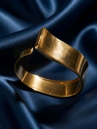 Armreif 585 Gelbgold massiv breit - Bild 7
