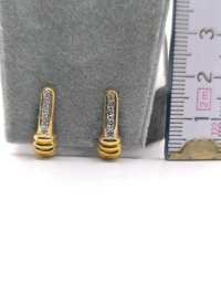Ohrringe 585 Gold 0,5 ct Diamant Stecker Creolen - Bild 3