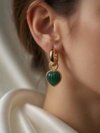 585 Gold Creolen Ohrringe mit Perle - Bild 4