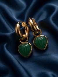 585 Gold Creolen Ohrringe mit Perle - Bild 6